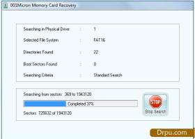 Memory Card Data Restore Software screenshot