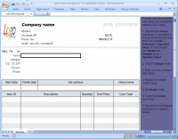 Job Service Invoice Template screenshot