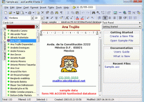 azzCardfile screenshot