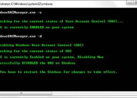 Windows UAC Manager screenshot