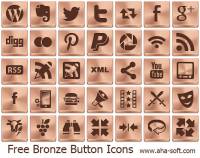 Free Bronze Button Icons screenshot
