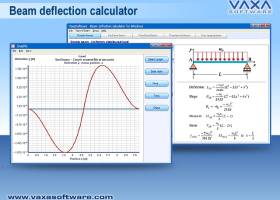 Beam deflection calculator for Windows screenshot