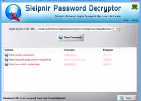 Password Decryptor for Sleipnir screenshot