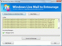 Windows Live Mail to Entourage screenshot