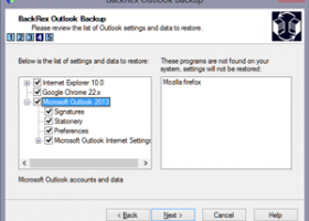 BackRex Outlook Backup screenshot