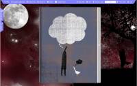 Flash flip book theme of moon screenshot