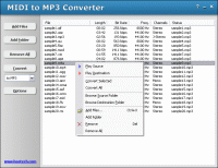 HooTech MIDI to MP3 Converter screenshot