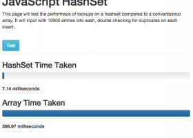 Javascript Hashset screenshot