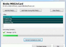 Add MSG to vCard screenshot