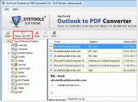 Outlook Emails to PDF screenshot