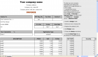 VAT Service Invoice Form screenshot