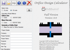 Orifice Design Calculator screenshot