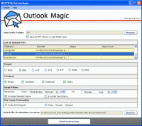 Outlook PST to VCF Files screenshot