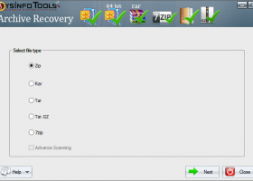 SysInfo Archive Recovery Tool screenshot