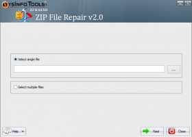 SysInfo ZIP file Recovery Tool screenshot