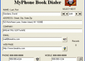 BREAKTRU MyPhone Book Dialer screenshot