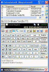 CalculatorX screenshot