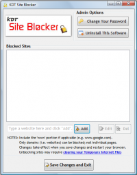 KDT Site Blocker screenshot