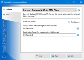 Convert Outlook MSG to EML Files screenshot