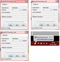 Bluetooth Proximity Lock screenshot