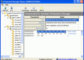 Protected Storage viewer screenshot