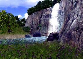 3D Vivid Waterfall Screensaver screenshot