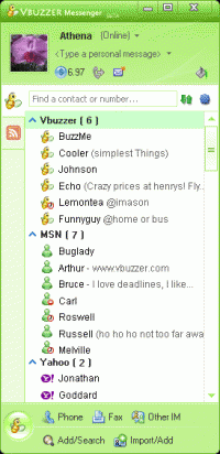 Vbuzzer Messenger screenshot