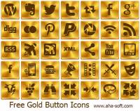 Free Gold Button Icons screenshot
