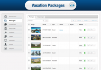 Stivasoft Vacation Packages Listing screenshot