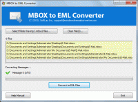 Convert MBOX to EML screenshot
