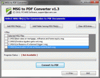 Convert Multiple MSG Files to PDF screenshot