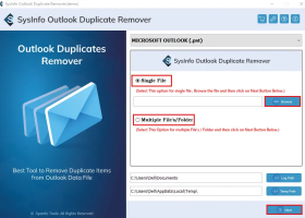 Sysinfo Outlook Duplicate Remover screenshot