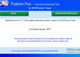 W32/Fsysna Free Trojan Removal Tool screenshot