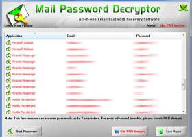 Mail Password Decryptor screenshot
