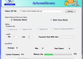 Atom Tech Soft ZIP Password Recovery screenshot