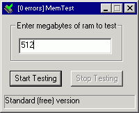 MemTest screenshot