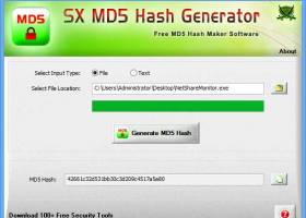 SX MD5 Hash Generator screenshot