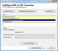 Import multiple EML to PST screenshot