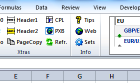 PlusX Excel Add-In screenshot