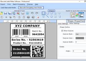 Excel Batch Barcode Labeling Software screenshot