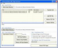 Advanced Batch PDF Page Extractor screenshot