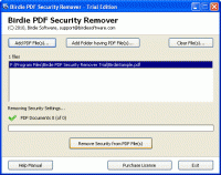 Free Owner Password from PDF Files screenshot