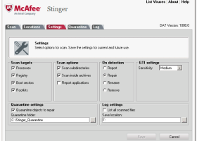 McAfee Stinger x64 screenshot