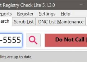 Do Not Call List Registry Check screenshot