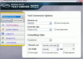 Miraplacid Text Driver SDK TE screenshot