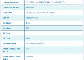 IP2Location DB22 Database screenshot