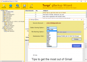 Gmail Backup to EMLX Migrator screenshot