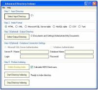Advanced Directory Indexer screenshot