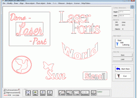 DXF Laser Cutting Fonts screenshot