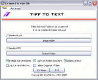 Tiff to Text screenshot